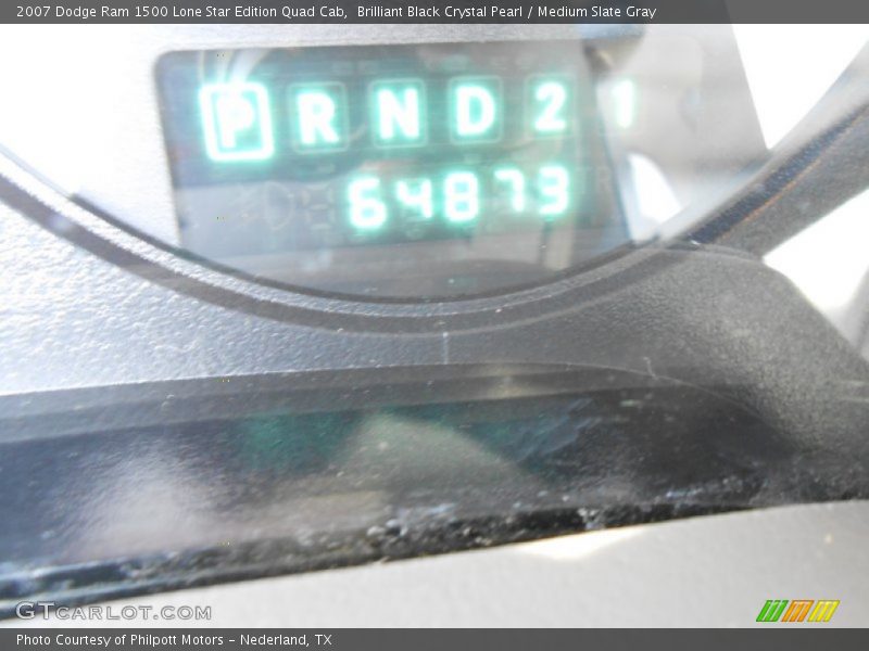 Brilliant Black Crystal Pearl / Medium Slate Gray 2007 Dodge Ram 1500 Lone Star Edition Quad Cab