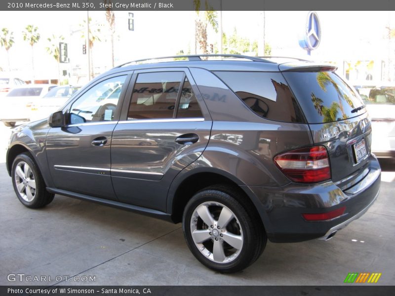 Steel Grey Metallic / Black 2010 Mercedes-Benz ML 350