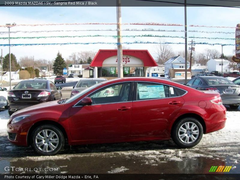 Sangria Red Mica / Black 2009 Mazda MAZDA6 i SV