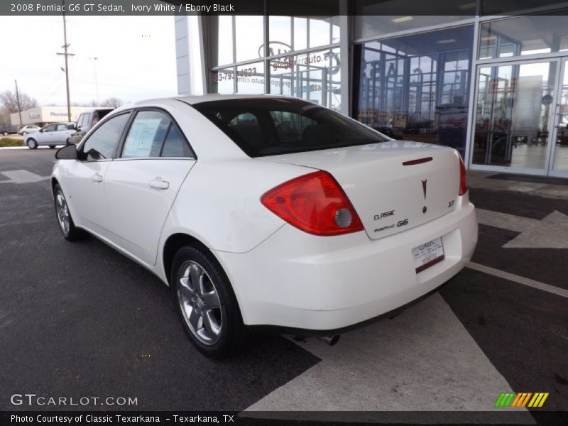 Ivory White / Ebony Black 2008 Pontiac G6 GT Sedan