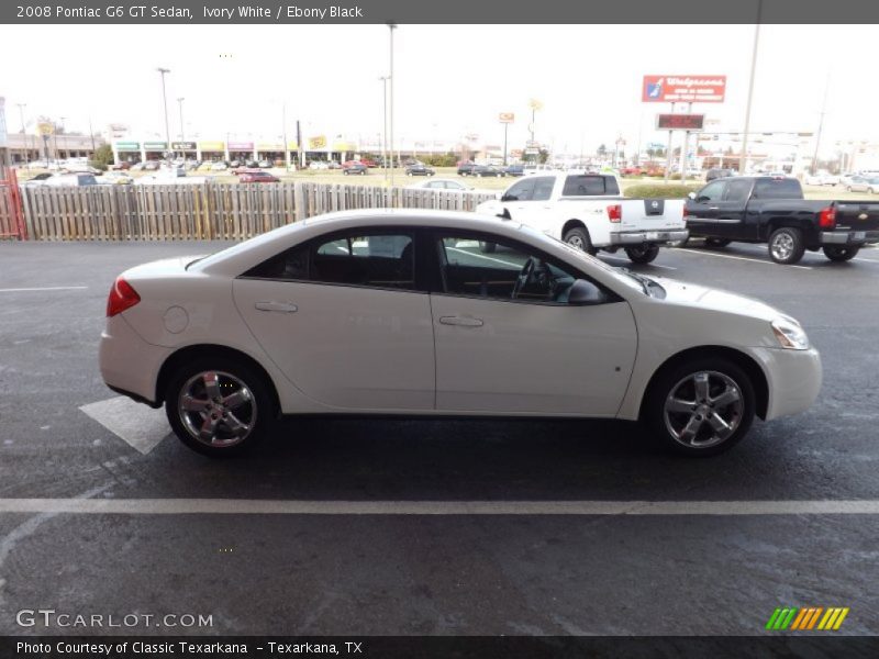 Ivory White / Ebony Black 2008 Pontiac G6 GT Sedan