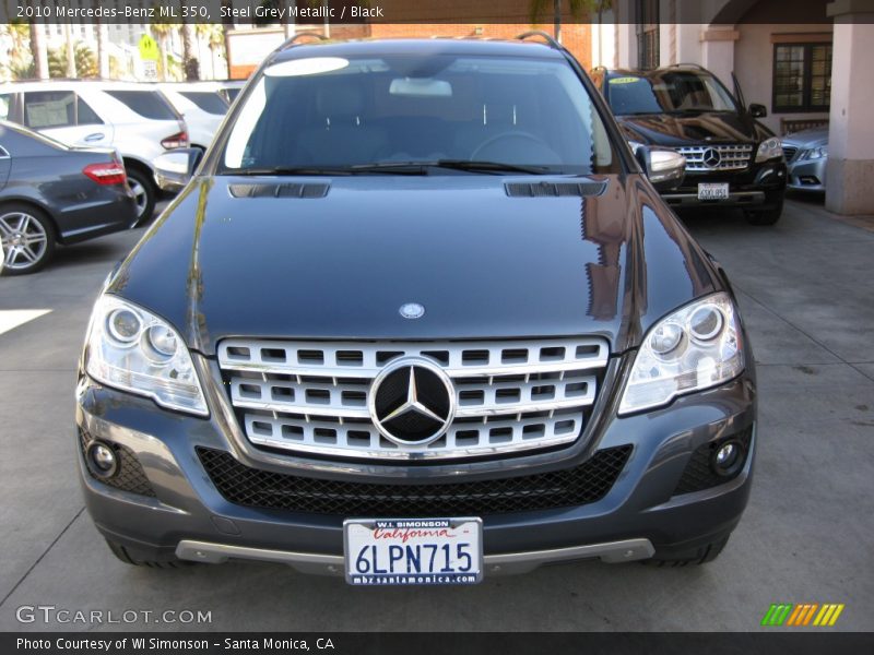 Steel Grey Metallic / Black 2010 Mercedes-Benz ML 350