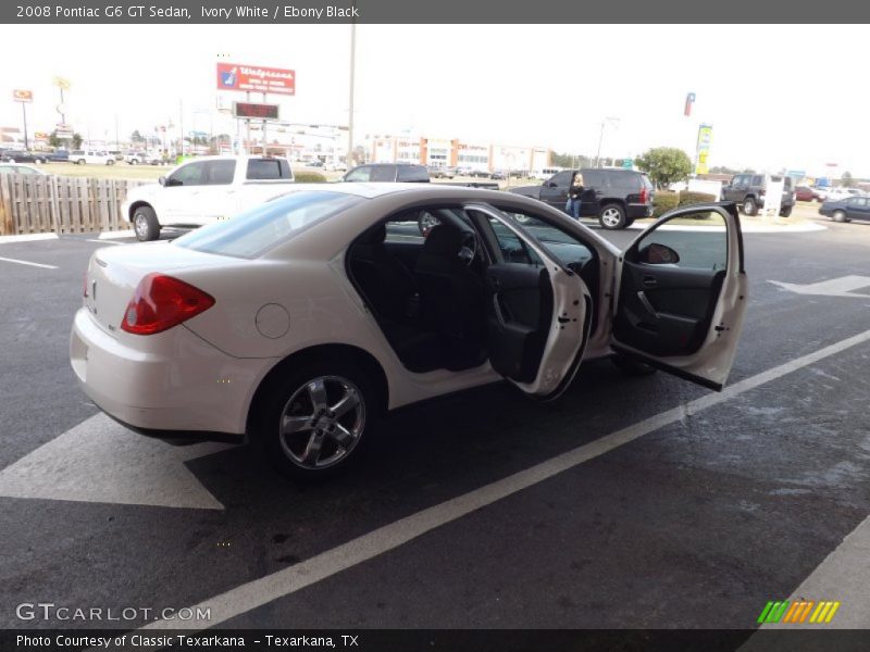 Ivory White / Ebony Black 2008 Pontiac G6 GT Sedan