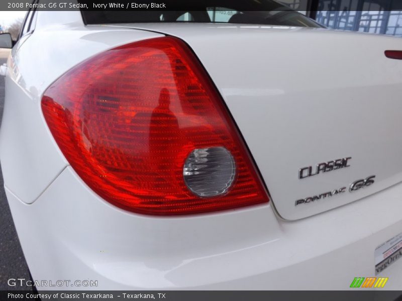 Ivory White / Ebony Black 2008 Pontiac G6 GT Sedan