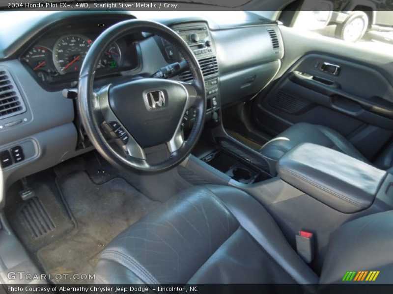 Starlight Silver Metallic / Gray 2004 Honda Pilot EX-L 4WD