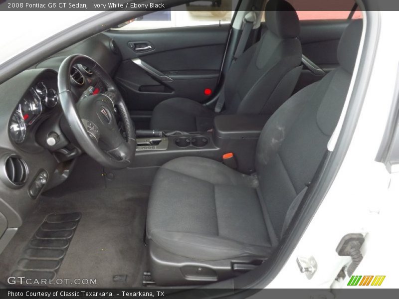 Ivory White / Ebony Black 2008 Pontiac G6 GT Sedan