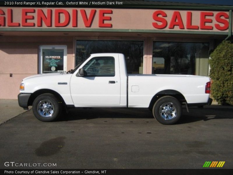 Oxford White / Medium Dark Flint 2010 Ford Ranger XL Regular Cab