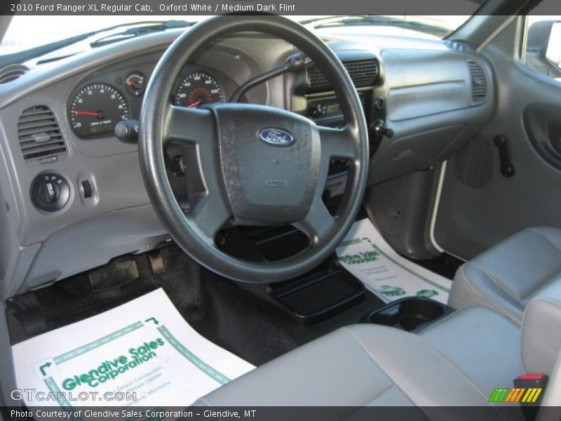 Oxford White / Medium Dark Flint 2010 Ford Ranger XL Regular Cab