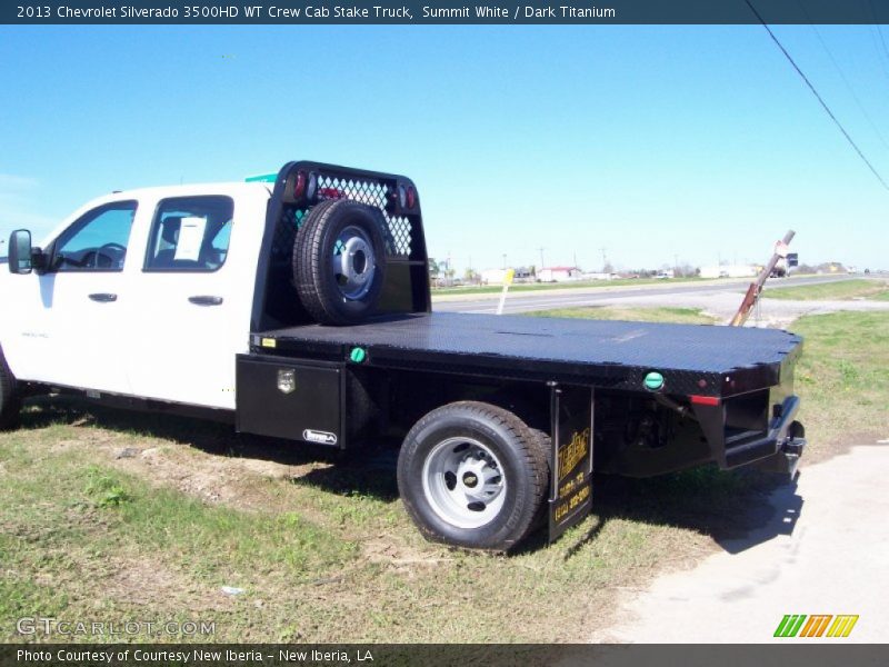 Summit White / Dark Titanium 2013 Chevrolet Silverado 3500HD WT Crew Cab Stake Truck