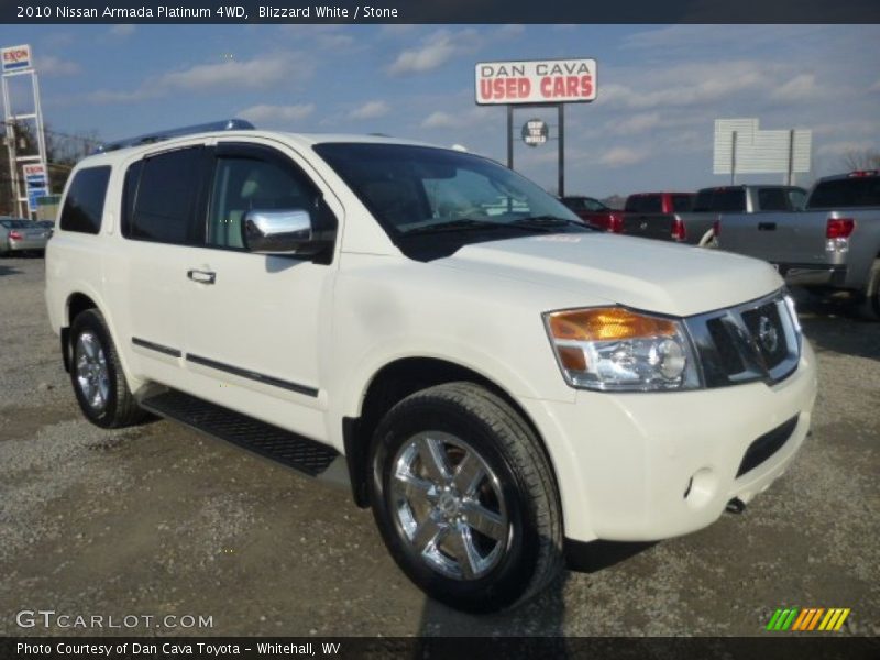 Blizzard White / Stone 2010 Nissan Armada Platinum 4WD