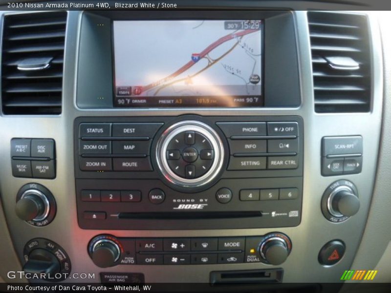 Controls of 2010 Armada Platinum 4WD