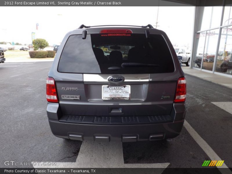 Sterling Gray Metallic / Charcoal Black 2012 Ford Escape Limited V6