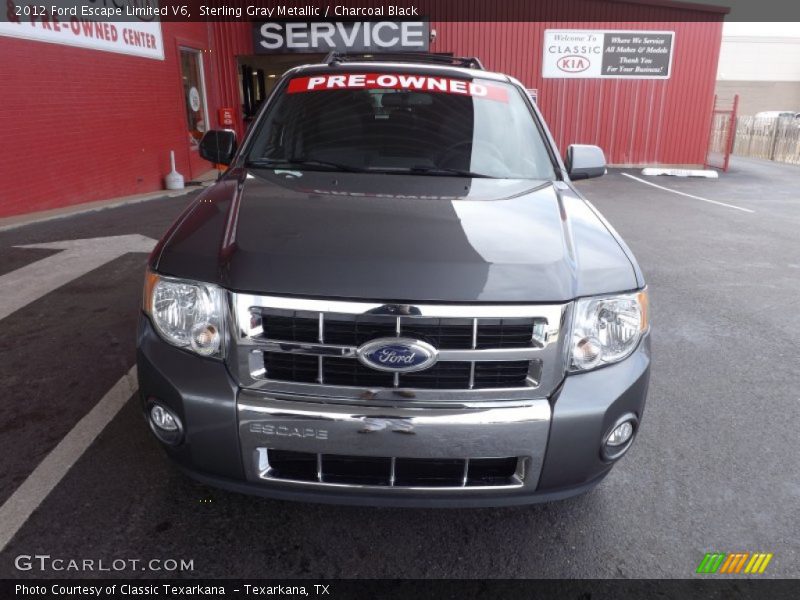 Sterling Gray Metallic / Charcoal Black 2012 Ford Escape Limited V6