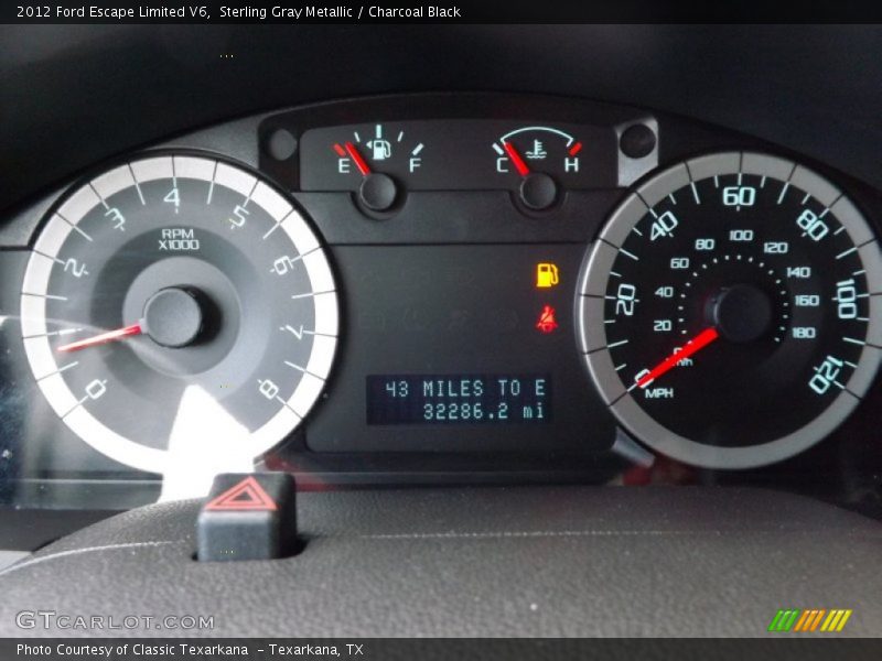 Sterling Gray Metallic / Charcoal Black 2012 Ford Escape Limited V6