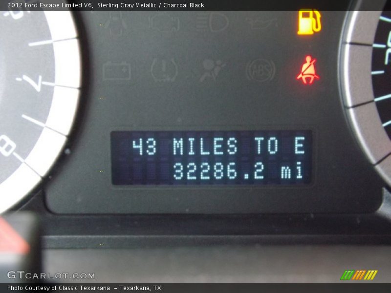 Sterling Gray Metallic / Charcoal Black 2012 Ford Escape Limited V6