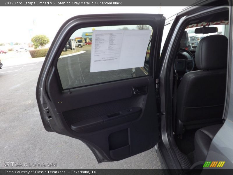 Sterling Gray Metallic / Charcoal Black 2012 Ford Escape Limited V6