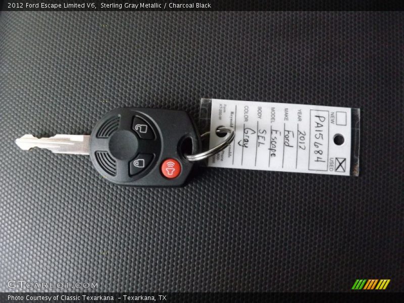 Keys of 2012 Escape Limited V6