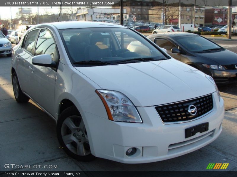 Fresh Powder White / Charcoal/Steel 2008 Nissan Sentra 2.0 S