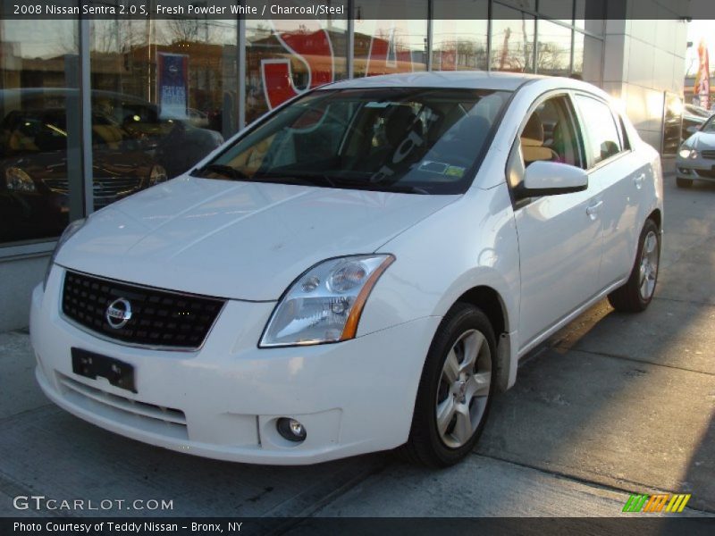 Fresh Powder White / Charcoal/Steel 2008 Nissan Sentra 2.0 S