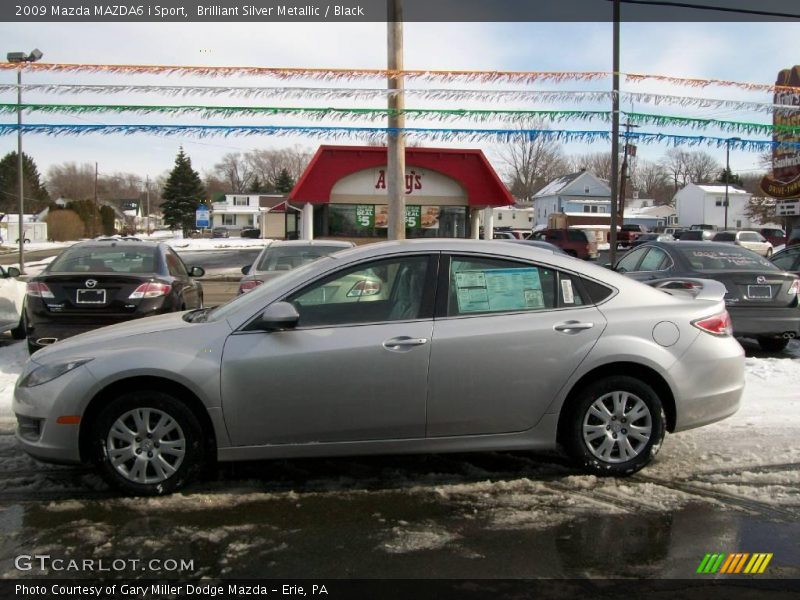 Brilliant Silver Metallic / Black 2009 Mazda MAZDA6 i Sport