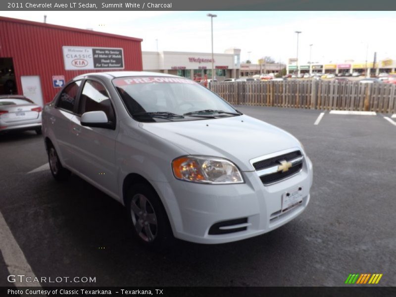 Summit White / Charcoal 2011 Chevrolet Aveo LT Sedan