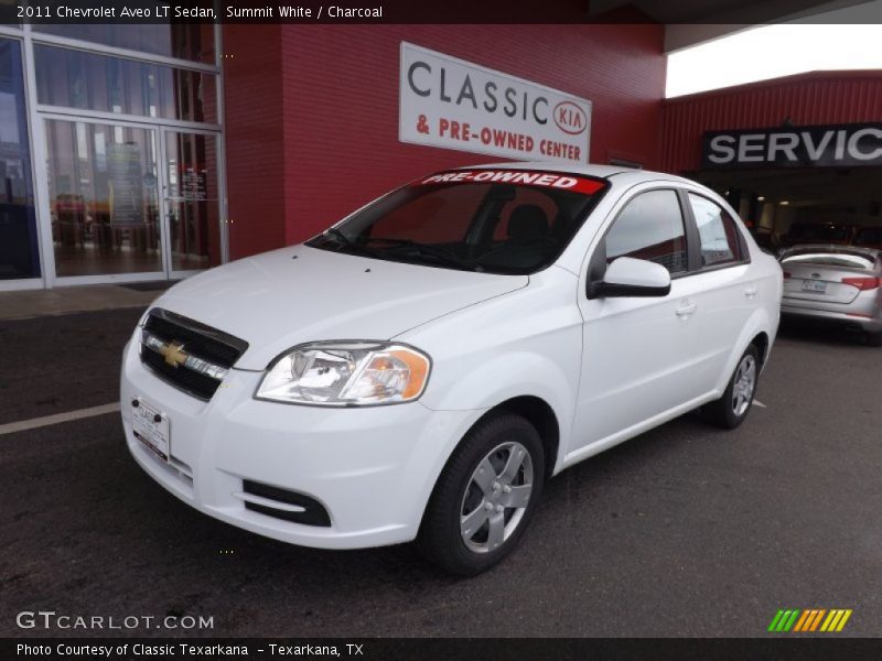 Summit White / Charcoal 2011 Chevrolet Aveo LT Sedan