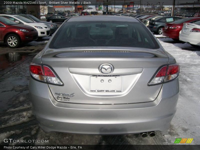 Brilliant Silver Metallic / Black 2009 Mazda MAZDA6 i Sport