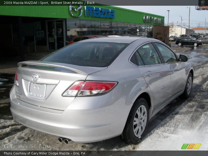 Brilliant Silver Metallic / Black 2009 Mazda MAZDA6 i Sport