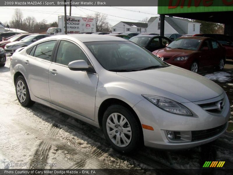 Brilliant Silver Metallic / Black 2009 Mazda MAZDA6 i Sport