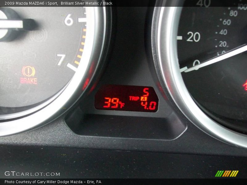 Brilliant Silver Metallic / Black 2009 Mazda MAZDA6 i Sport