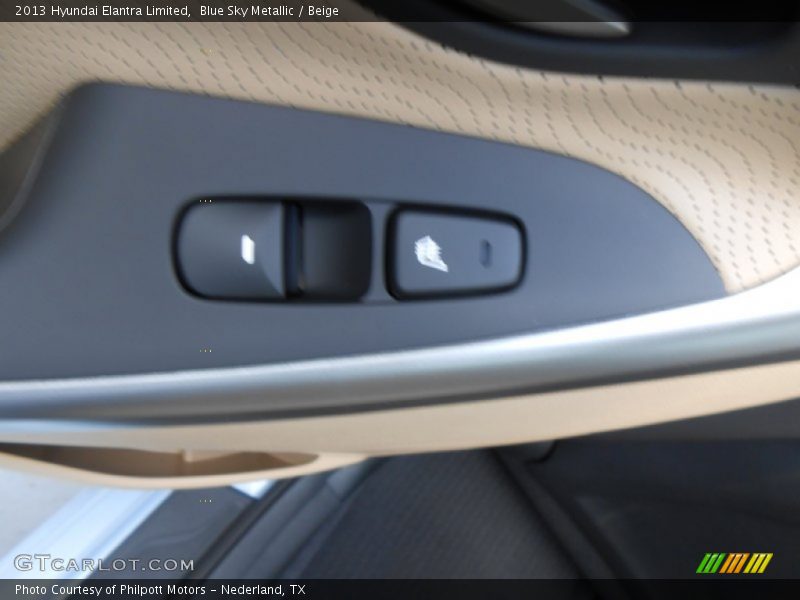Blue Sky Metallic / Beige 2013 Hyundai Elantra Limited