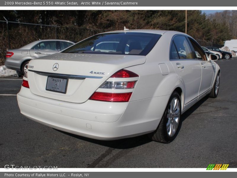 Arctic White / Savanna/Cashmere 2009 Mercedes-Benz S 550 4Matic Sedan