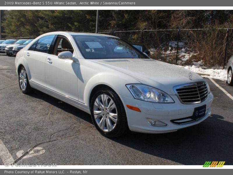 Arctic White / Savanna/Cashmere 2009 Mercedes-Benz S 550 4Matic Sedan