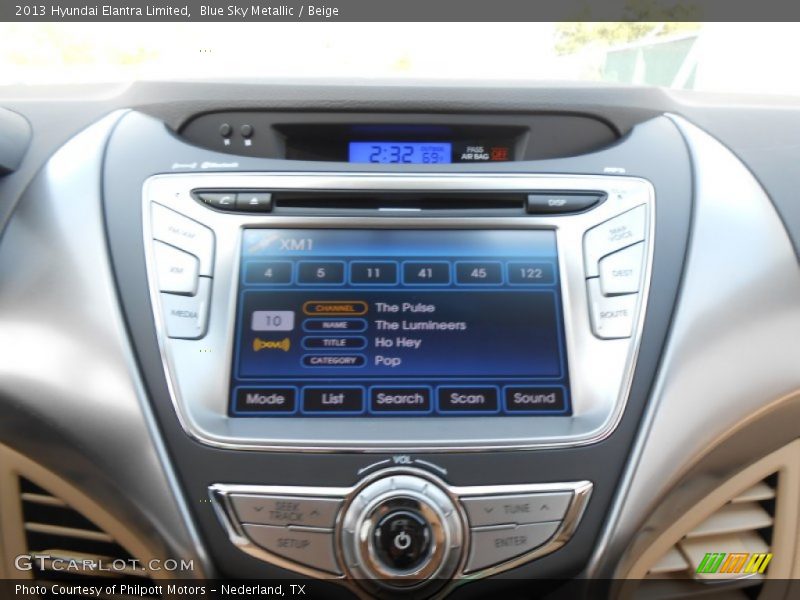 Blue Sky Metallic / Beige 2013 Hyundai Elantra Limited