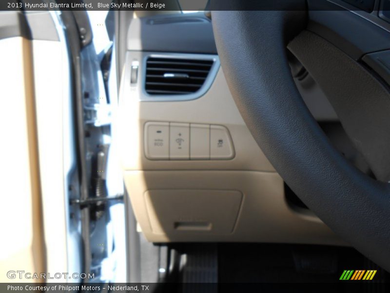 Blue Sky Metallic / Beige 2013 Hyundai Elantra Limited