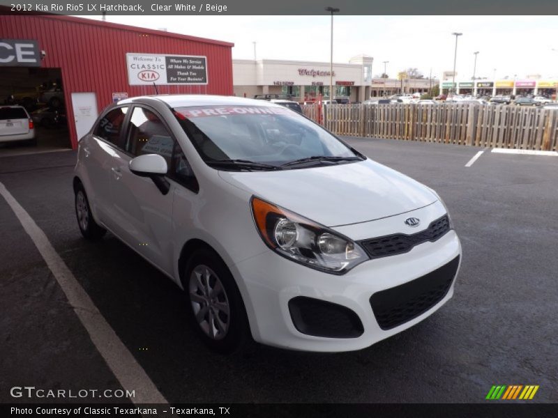 Clear White / Beige 2012 Kia Rio Rio5 LX Hatchback