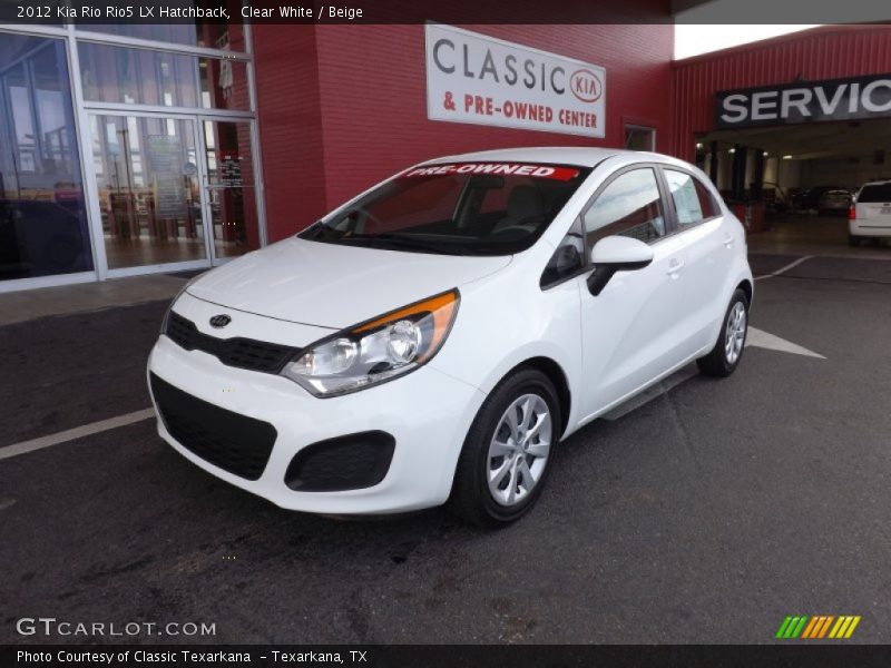 Clear White / Beige 2012 Kia Rio Rio5 LX Hatchback