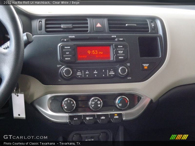 Clear White / Beige 2012 Kia Rio Rio5 LX Hatchback