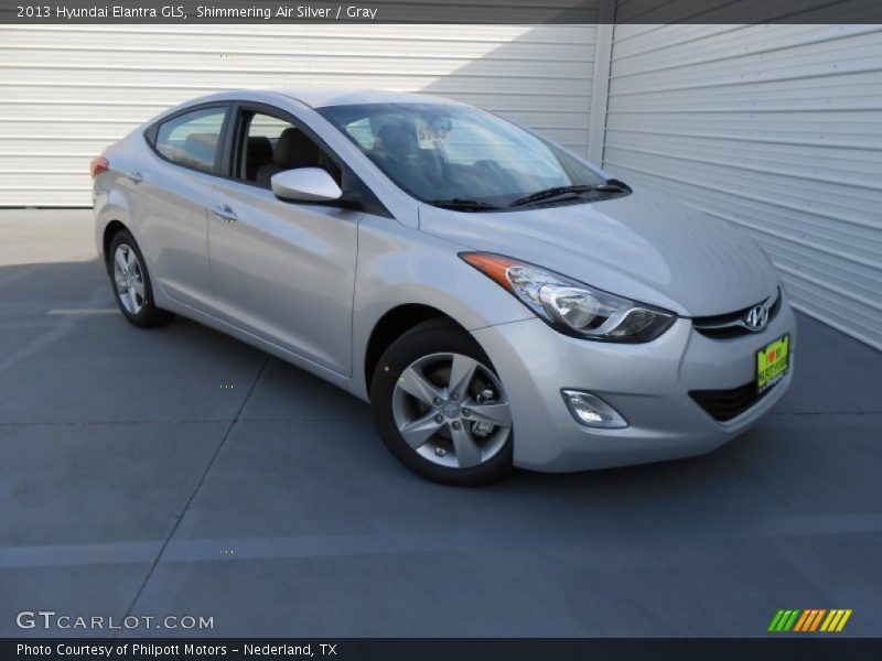 Shimmering Air Silver / Gray 2013 Hyundai Elantra GLS