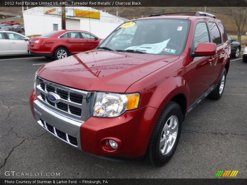 Toreador Red Metallic / Charcoal Black 2012 Ford Escape Limited V6 4WD