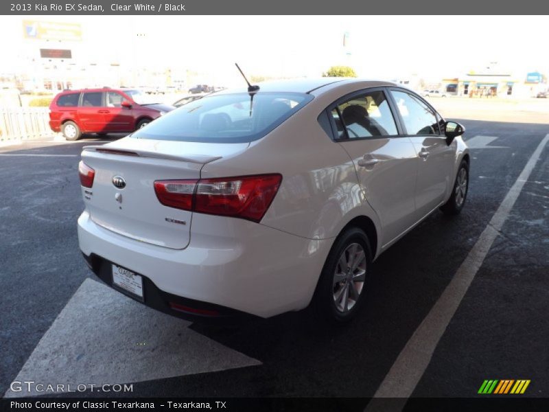 Clear White / Black 2013 Kia Rio EX Sedan