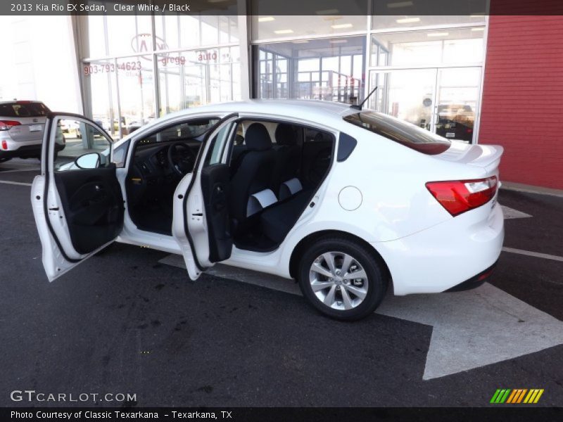 Clear White / Black 2013 Kia Rio EX Sedan