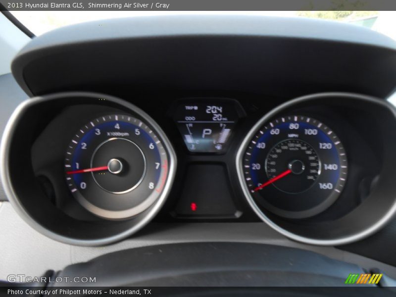 Shimmering Air Silver / Gray 2013 Hyundai Elantra GLS
