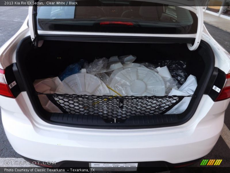 Clear White / Black 2013 Kia Rio EX Sedan