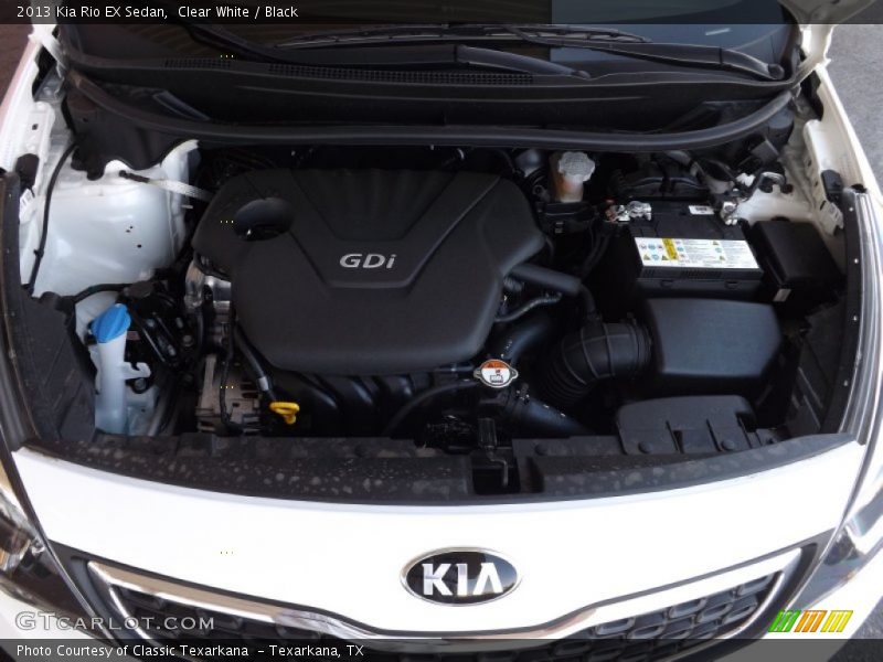 Clear White / Black 2013 Kia Rio EX Sedan