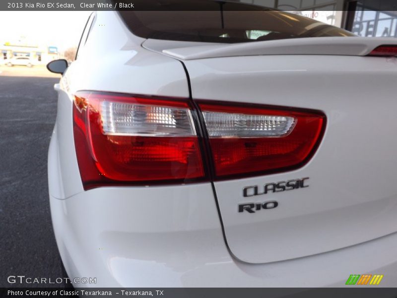 Clear White / Black 2013 Kia Rio EX Sedan