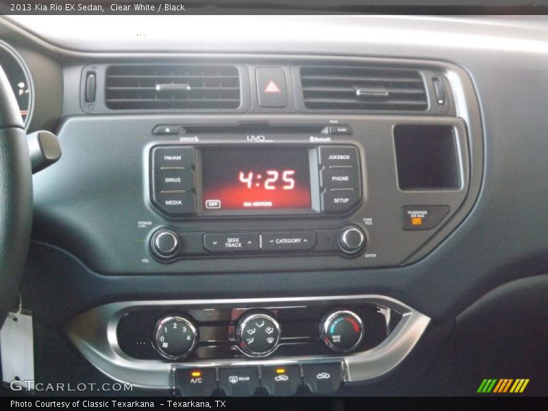 Clear White / Black 2013 Kia Rio EX Sedan