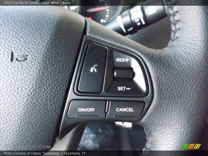 Clear White / Black 2013 Kia Rio EX Sedan