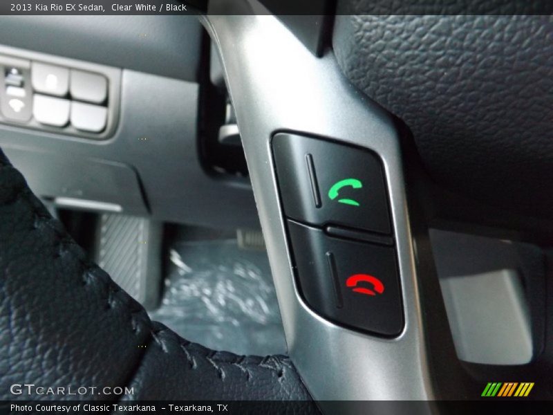 Clear White / Black 2013 Kia Rio EX Sedan