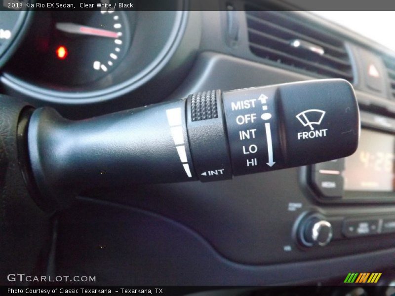 Clear White / Black 2013 Kia Rio EX Sedan